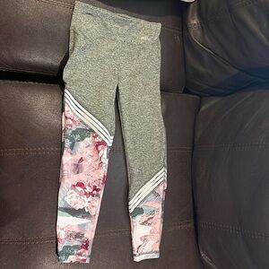 Justice Heather Gray and Floral Leggings